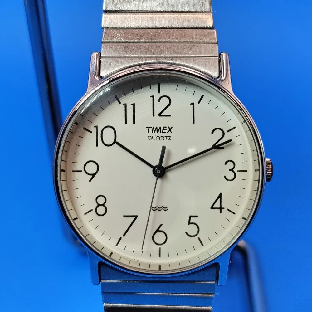 Vintage 1988 Timex Classic 32mm Mens Quartz Dress Watch Fully Restored